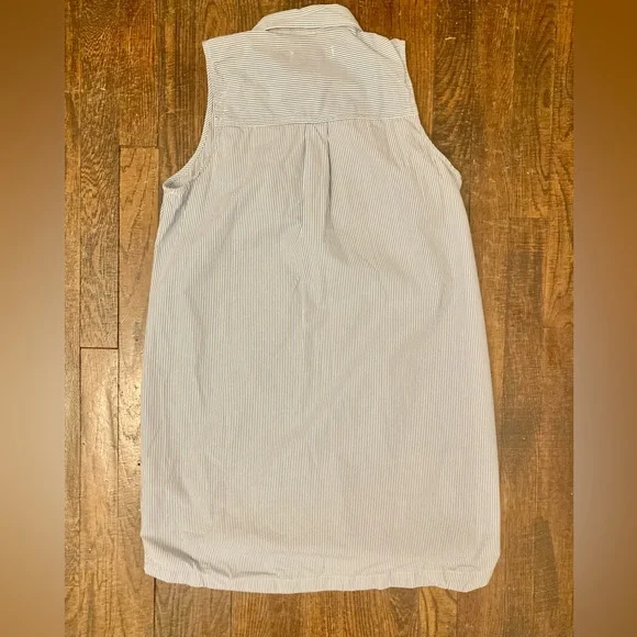 ABERCROMBIE & FITCH Shirt Dress : Blue and White Stripe - Medium - Picture 3 of 9